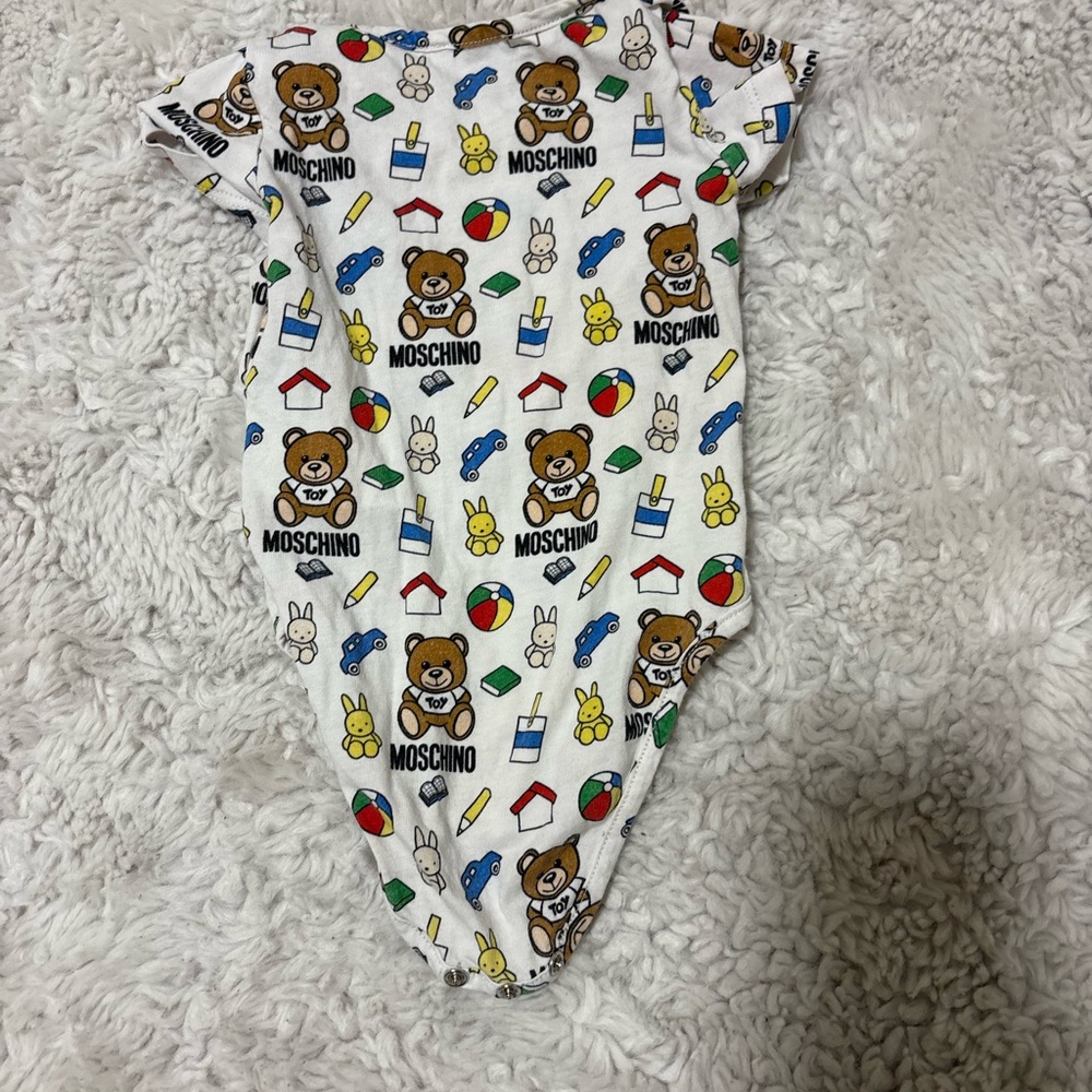 Moschino Multicolor Teddy Bear Baby Onesie